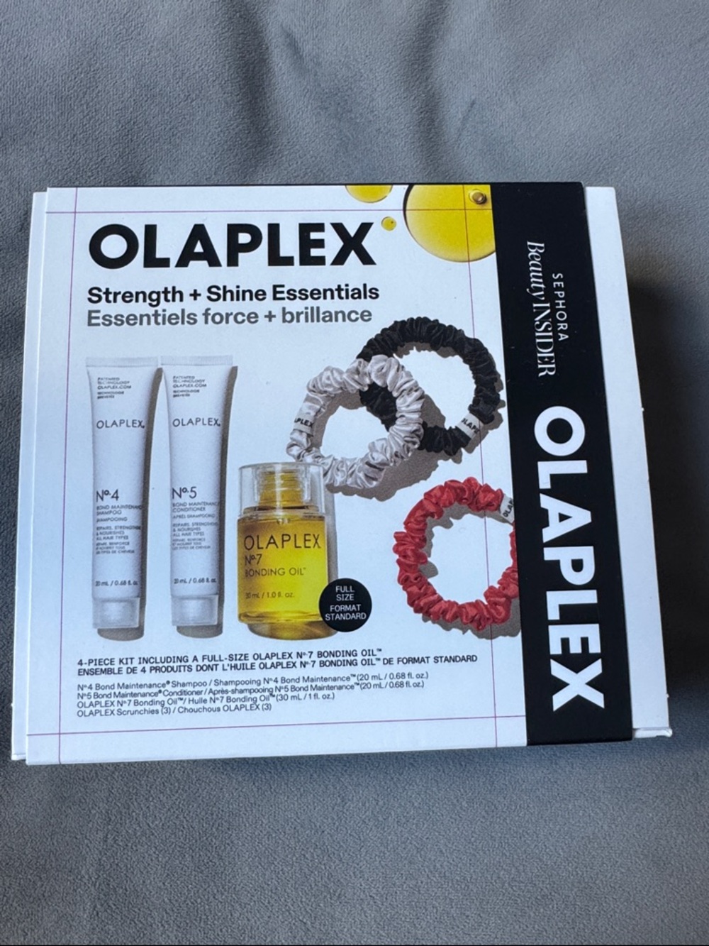 OLAPLEX Strength + Shine Kit with Black, White, Yellow & Red Accents